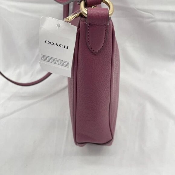 NEW COACH Womens Ellie File Crossbody Bag Pebble Leather CU960 Gold/Pink - Picture 5 of 12